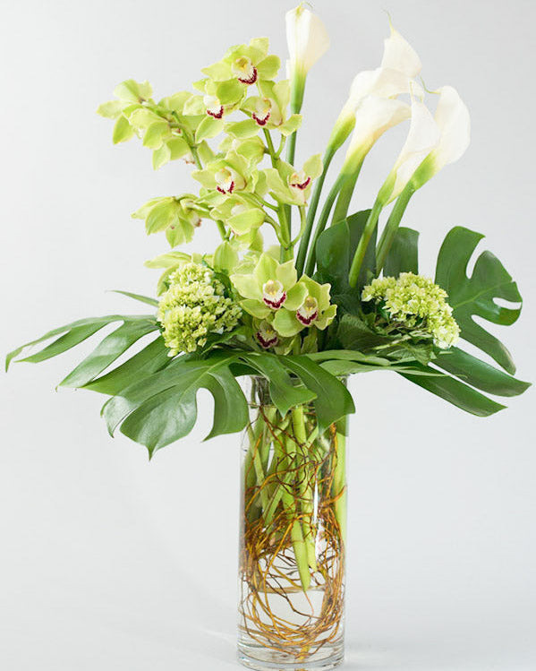 orchid and lily flower arrangement Orchid and Calla Gathering – Allan Woods Flowers